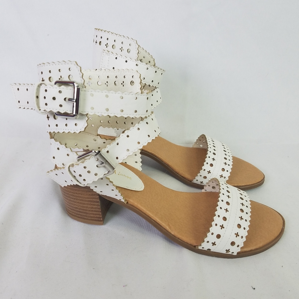 Wild Diva Lounge White Danica spring sandals